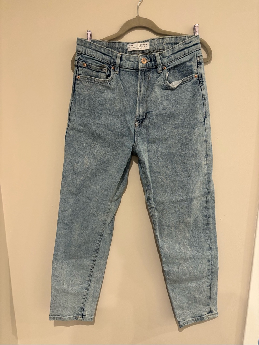 “Mom slim” Light Blue Denim Jeans